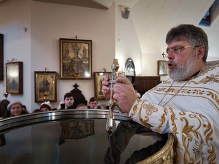 Крещение, освящение воды в храме Рождества Иоанна Предтечи в Юкках (2020 г.)