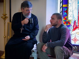 Беседа с уставщиком Александром в алтаре (2017 г.)